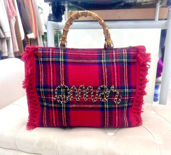 Borsa Tartan e bamboo Mia Bag