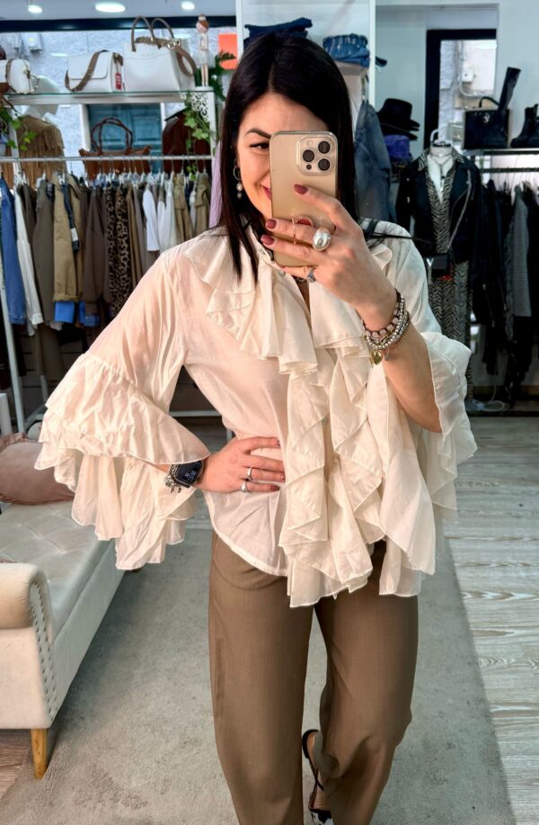 Camicia in mussola con rouge Susy Mix